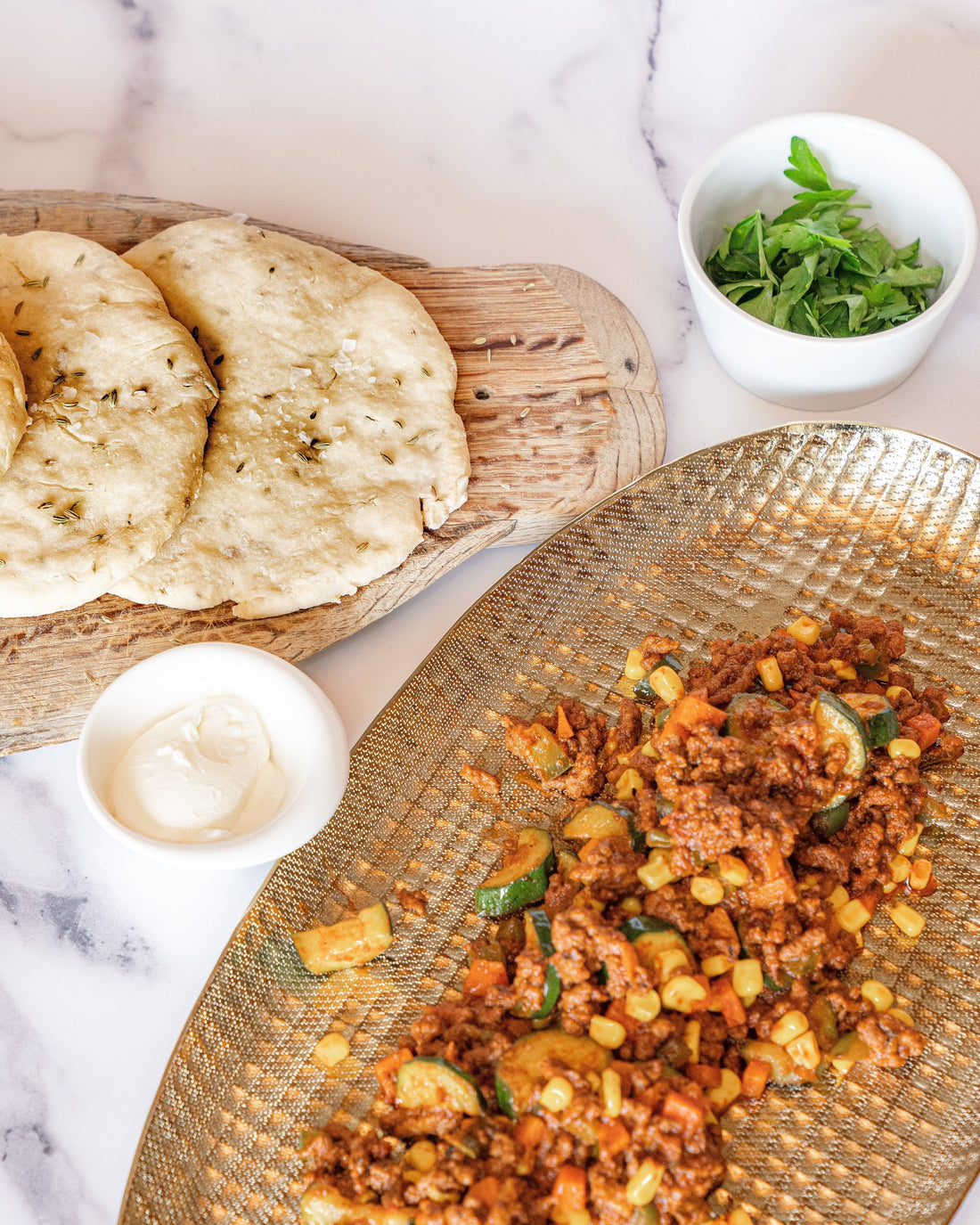 Low FODMAP Mexican Spiced Lamb Mince with gluten free flatbreads