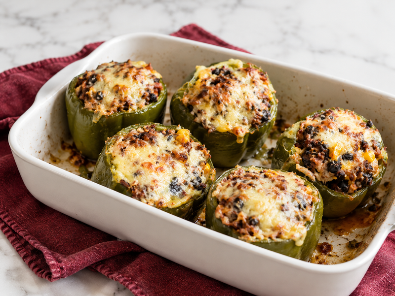 Low FODMAP Mexican Stuffed Capsicums