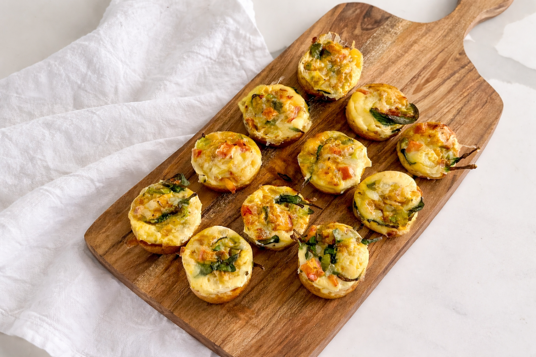 Low FODMAP High Protein Egg and Cottage Cheese Muffins