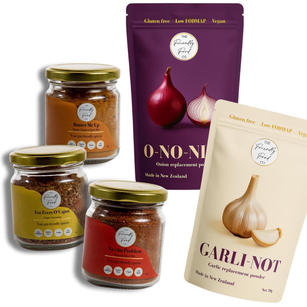 The Friendly Food Co.Ultimate low fodmap flavour pack on a white background