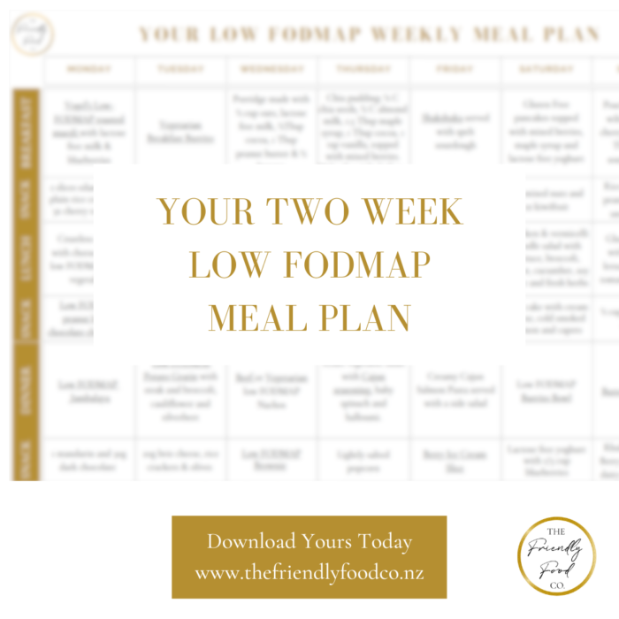 Low FODMAP Meal Plan The Friendly Food Co