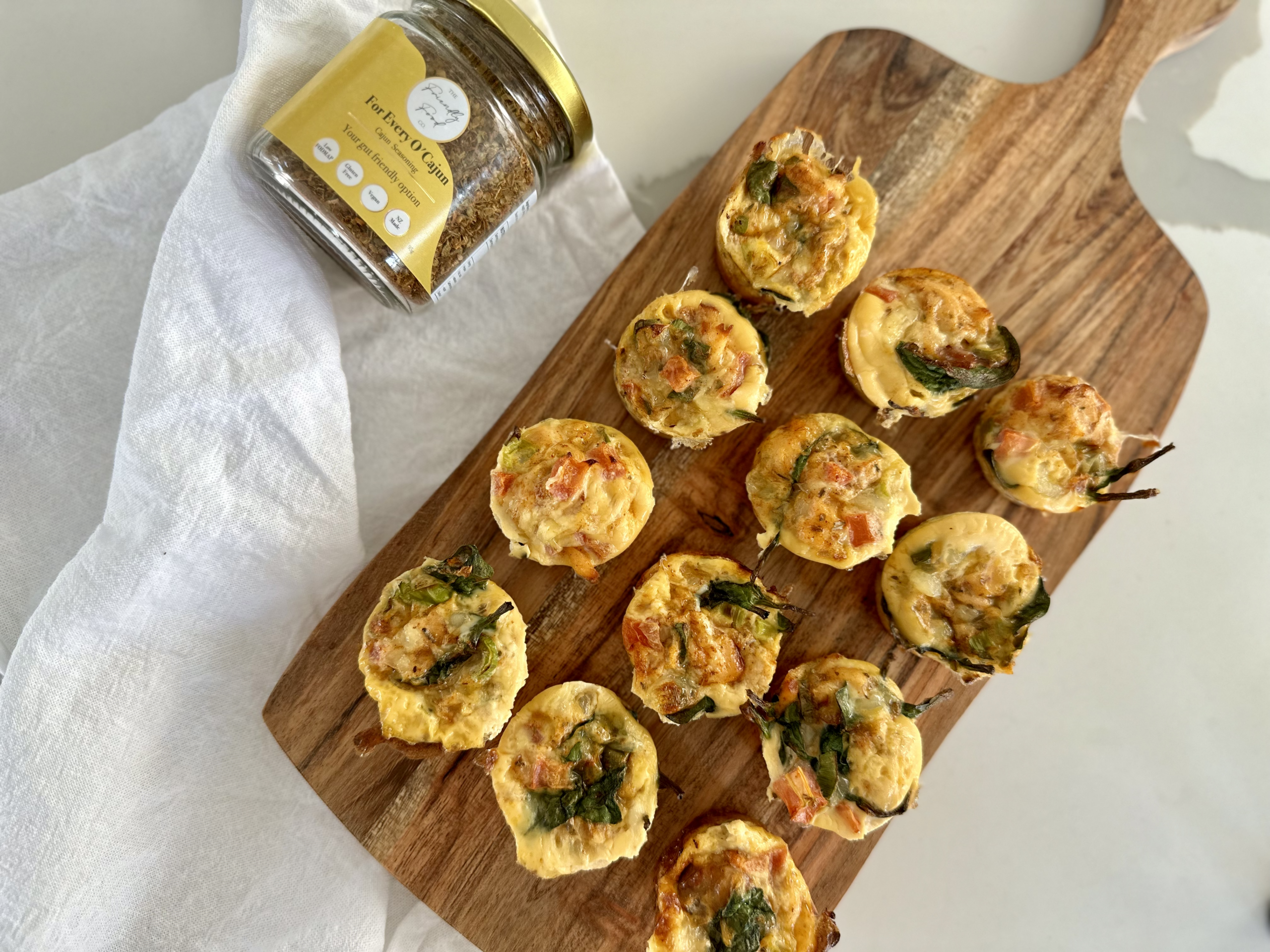 high protein low fodmap egg cottage cheese muffins